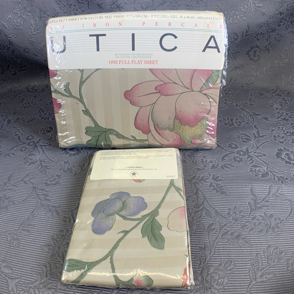 UTICA Secret Garden Flat Sheet & Two Pillowcases